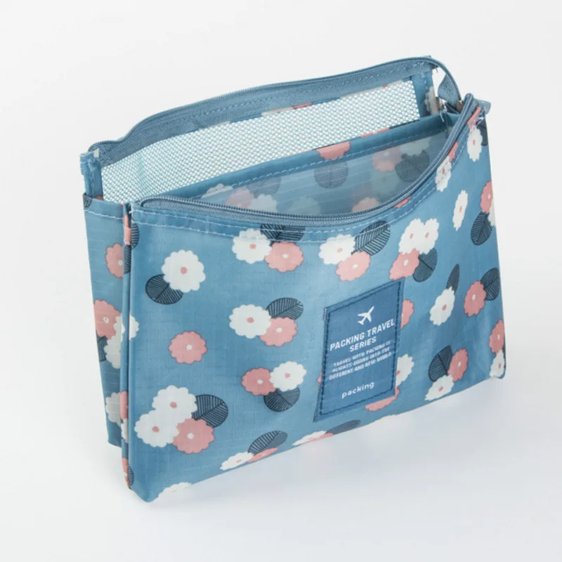 

Lady Waterproof Bag Portable Storage Bag Creative Women Cosmetic Bag Travel Toiletry Make Up Pouch Bag Zipper Desktop Organizer