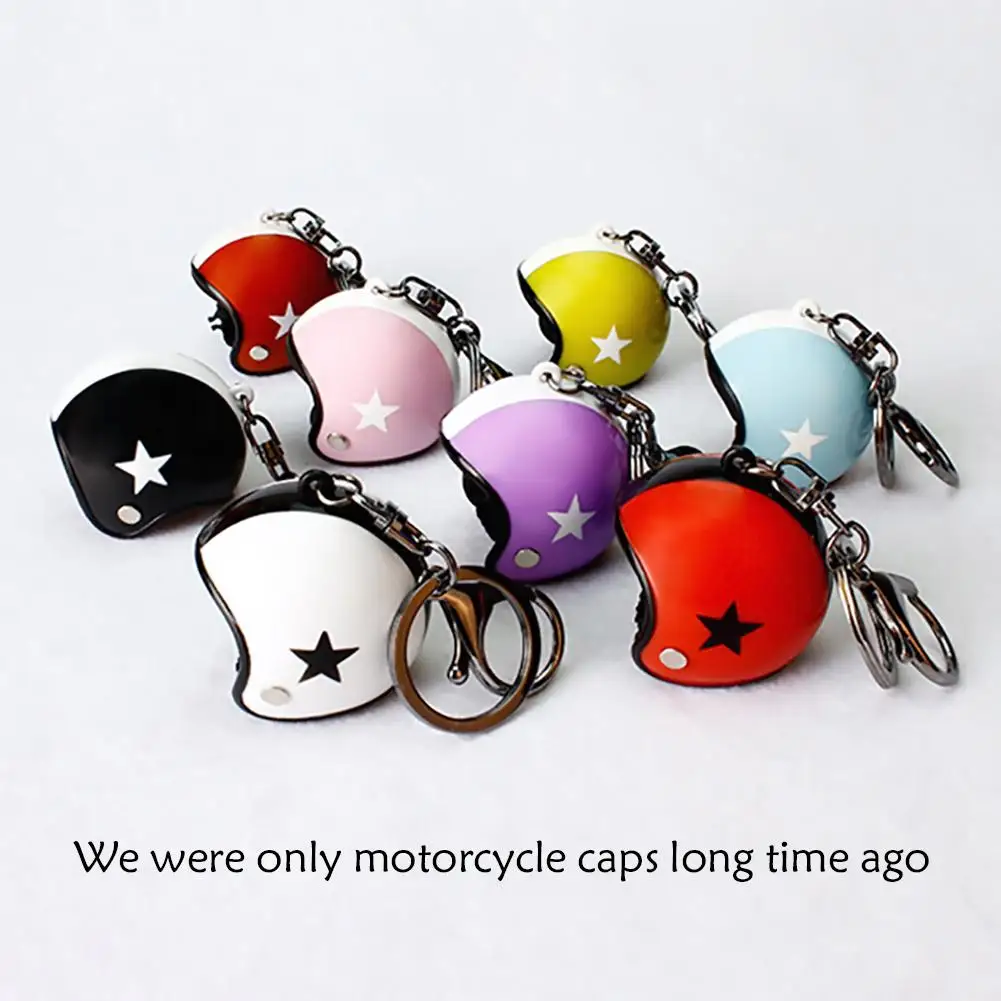 

Creative Car Accessories Pendant Five-pointed Star Motorcyclist Helmet Keychain Create Beautiful Gifts With You And Your Family