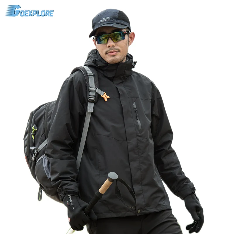 Goexplore Klimmen Jas mannelijke Outdoor Dubbele Laag 3 in 1 Jas Winter wandelen Waterdichte mannen sport windbreakers Goexplore Klimmen Jas mannelijke Outdoor Dubbele Laag 3 in 1 Jas Winter wandelen Waterdichte mannen sport windbreakers