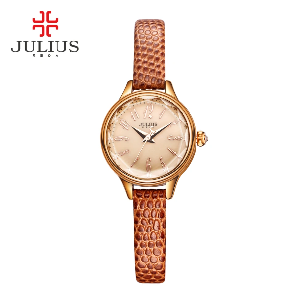 

Julius Luxury Brand Quartz Watches Women Bracelet Leopard Leather Designer Watch Ladies Rose Gold Wristwatch JA-932 reloj mujer