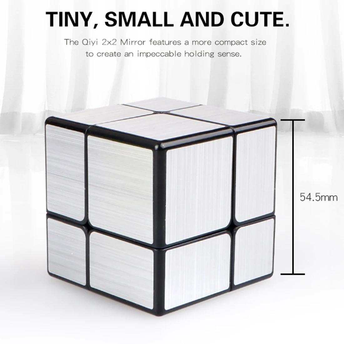 Qiyi зеркальный куб 2x2 скоростной куб 2x2x2 Волшебный Куб Головоломка Развивающие игрушки для детей Серебристые/золотистые зеркальные блоки