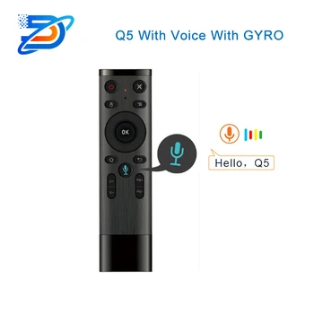 

Q5 Gyro Voice Control Wireless Air Mouse 2.4G RF Sensor Smart Remote Control with Microphone for X96 H96 Android TV Box Mini PC