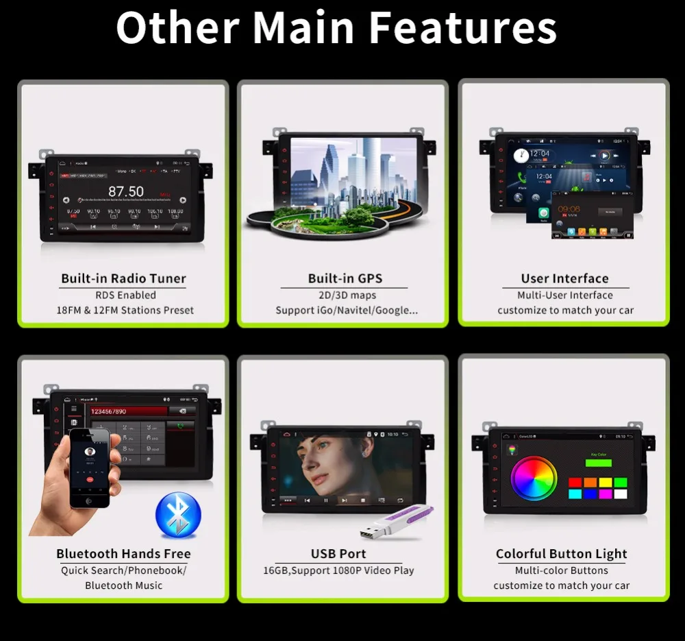 Flash Deal Android 7.1 9 inch 2G RAM 16G/32G ROM GPS Navi 7" Car Audio Stereo for BMW E46 318 320 M3 3series with BT/RDS/Radio/3G/4G/WIFI 4 Flash Deal Android 7.1 9 inch 2G RAM 16G/32G ROM GPS Navi 7" Car Audio Stereo for BMW E46 318 320 M3 3series with BT/RDS/Radio/3G/4G/WIFI 4