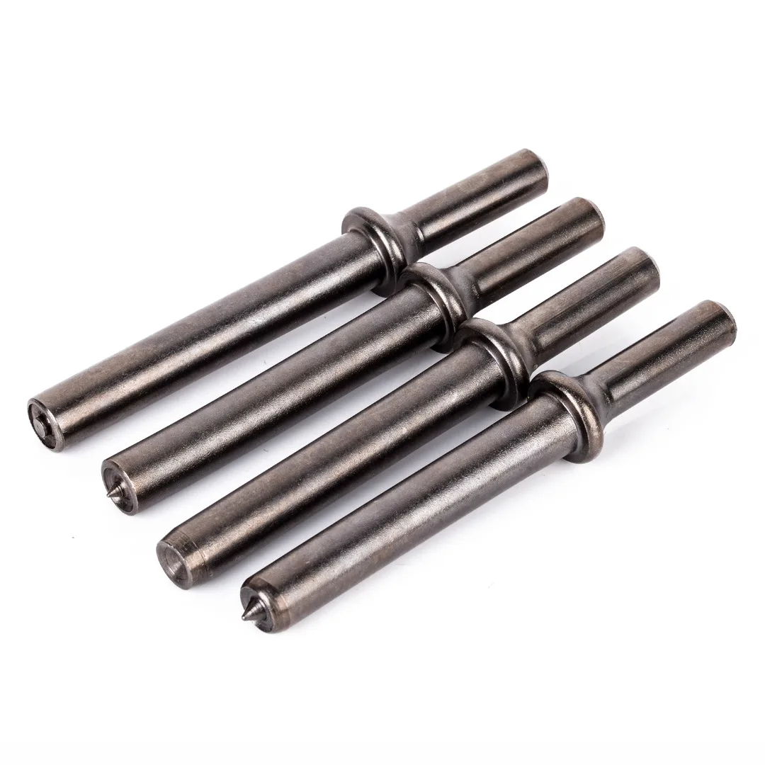 OSSIEAO 3pcs New Air Rivet Hammer Set + 1pc Coupped Bit For Pneumatic Bits 4-5/8" Long