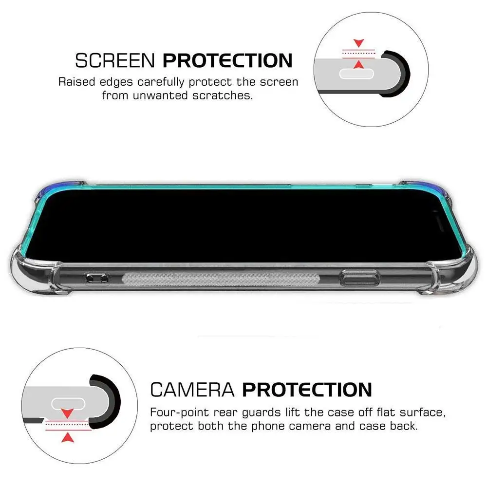  For IPhone 7 8 Plus XR XS MAX Credit Card Holder Soft TPU Transparent Back Cover For iPhone 5S 6 6S Plus Wallet Silicone Cases (4)