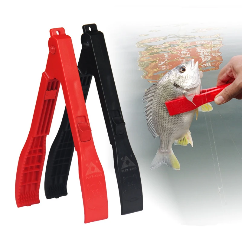 

Control fish clip lock switch fish clamp fastening clamp spring lanyard holder multi-function control fish clip fishing gadget