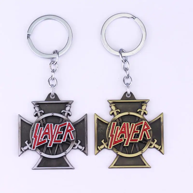 Новое поступление, модный брелок Slayer с логотипом Killer Thrash, рок-группа, винтажные аксессуары, металлические брелки для фанатов, подарки