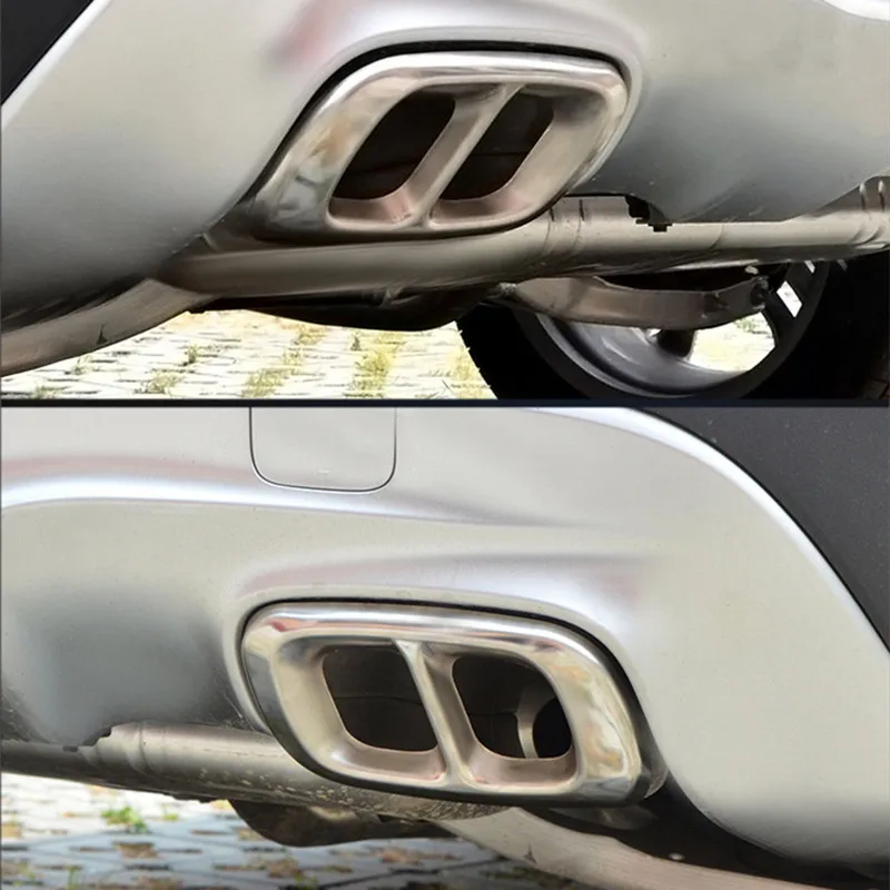 2 шт./компл. Нержавеющая сталь заднего цилиндра выхлопной трубы Накладка для Mercedes-Benz E/GLA Class 15-16 авто автомобильные аксессуары бамперы