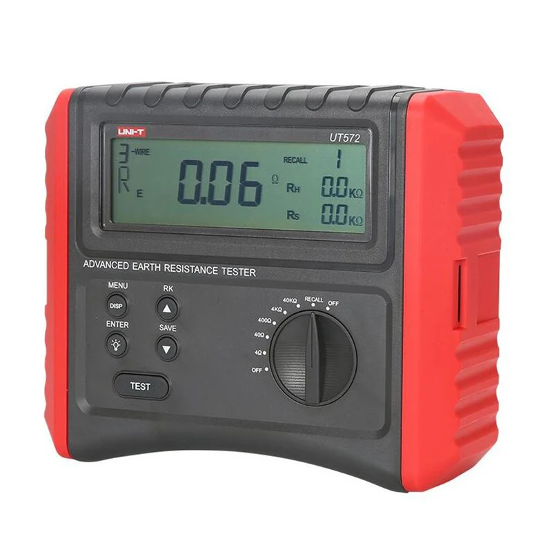 

UNI-T UT572 Advance Earth Reistance Tester, Ground Resistance Test / Soil Resistivity Test Data Storage LCD Backlight