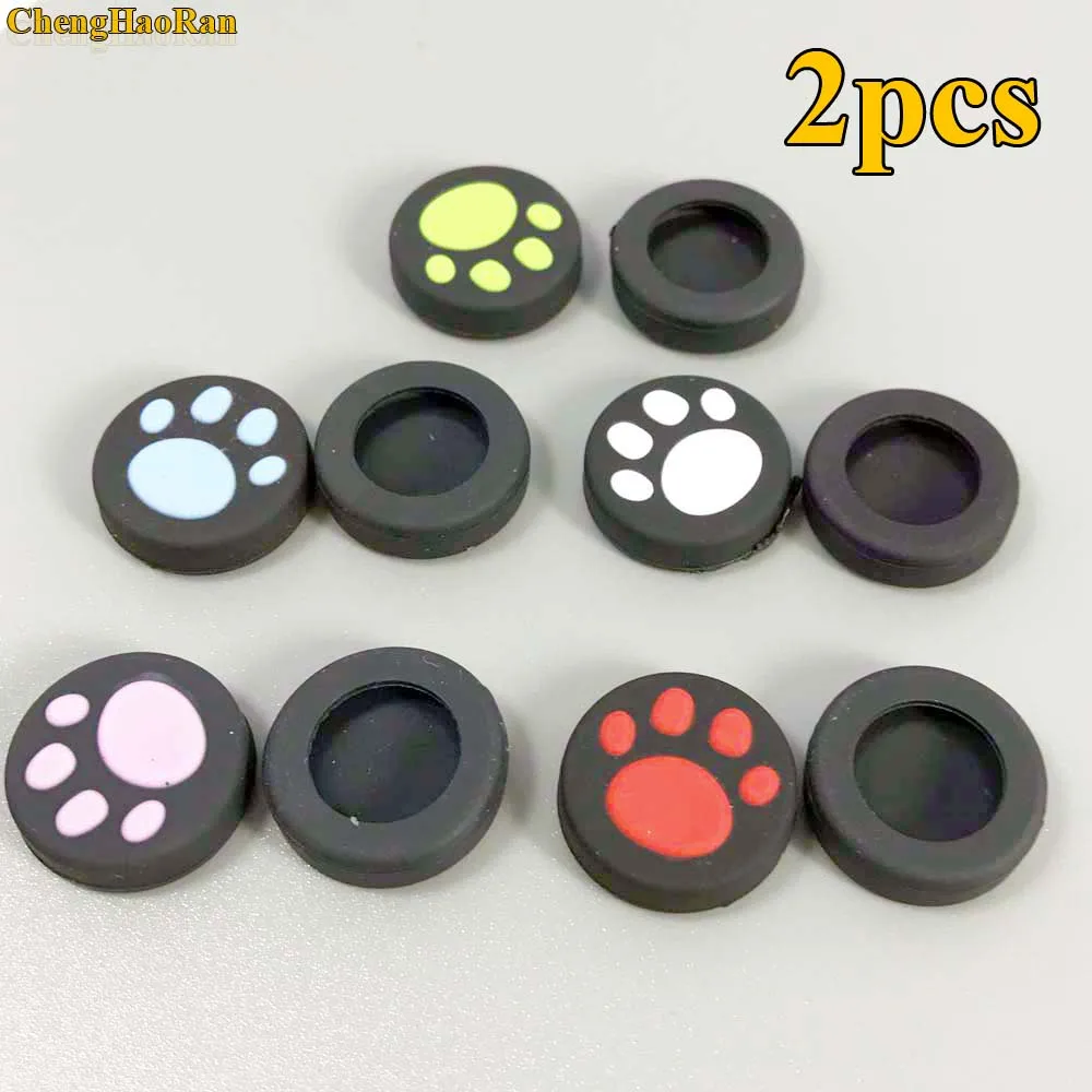 

2PCS Cute Cat Paw Claw Silicone Analog Controller Controller Grips Cap For Nintendo Switch NS Controller Joy-Con ThumbStick