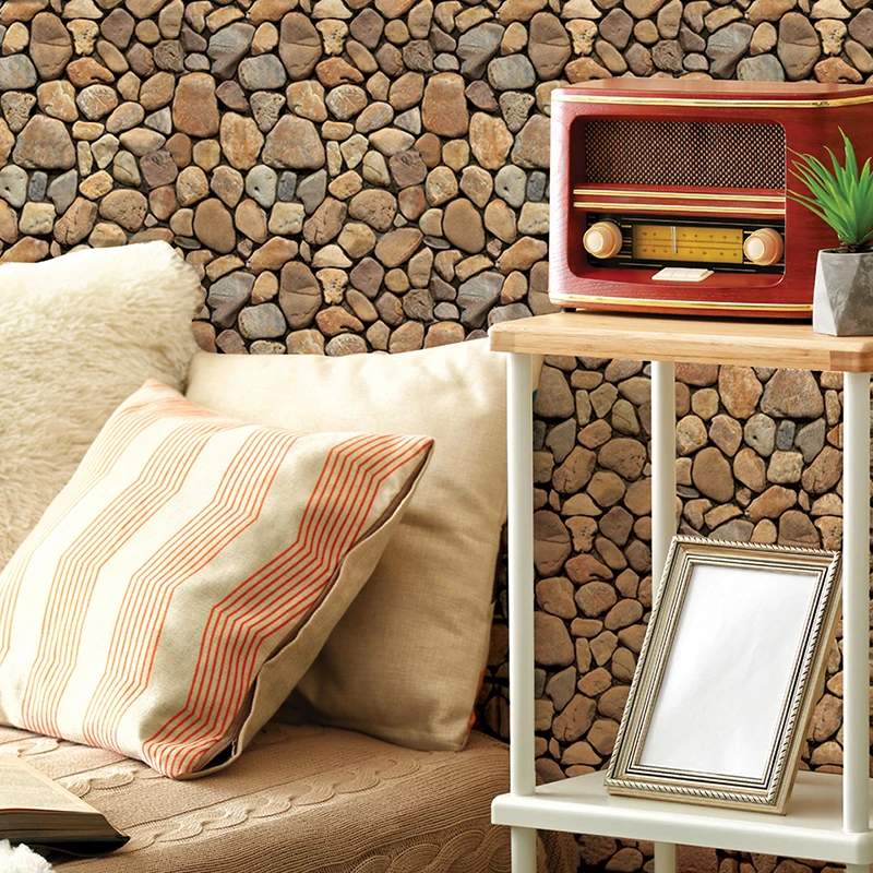 3D Decorative Brick Stone Self-Adhesive Wallpapers - Perfect for Home Decor in Living Room, Bathroom, Kitchen - Backsplash Tile Wallpaper image 4