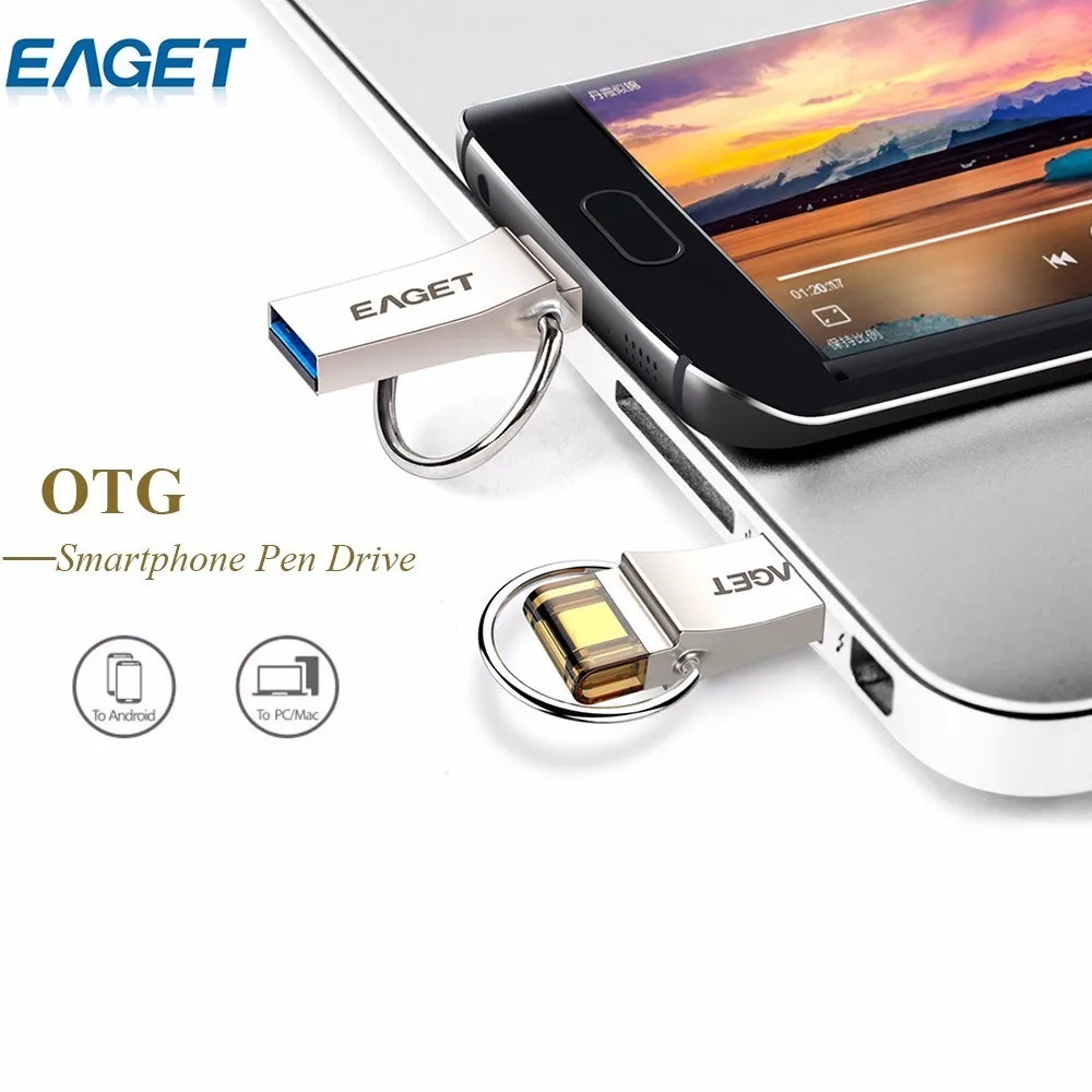 EAGET V90 USB 3.0 Flash Drive OTG Smartphone Pen Drive