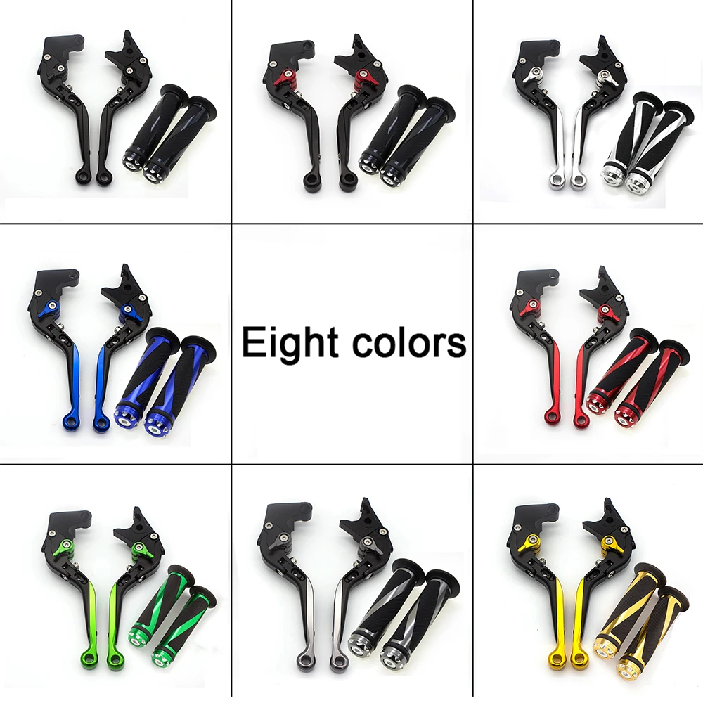 

For Yamaha YFM 700 Raptor 700R 2007 - 2017 CNC Adjustable Folding Extendable Motorcycle Brake Clutch Levers & Handle Grips Set