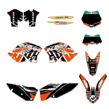 

NEW TEAM GRAPHICS BACKGROUNDS STICKERS DECLAS FIT FOR KTM EXC XCF 125 250 300 450 530 2008-2010 EXC 450/530 2011