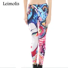 Leimolis, 3d принт, Великолепная красота, Harajuku, панк, высокая талия, для тренировок, пуш-ап, спандекс, размера плюс, леггинсы для фитнеса, женские штаны