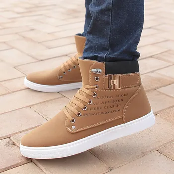 

basket femme 2016 Hot Men sport Shoes Warm Fur Winter Men Boots Autumn Leather Footwear New High Top Canvas running Shoes Men