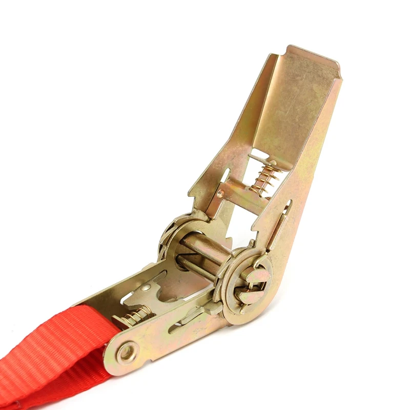 2PCS 1Inch 10Ft Ratchet Tie Down With 2Pcs S Hook Cargo Lashing Strap Tensioner Hauling Truck 800kg 3meter