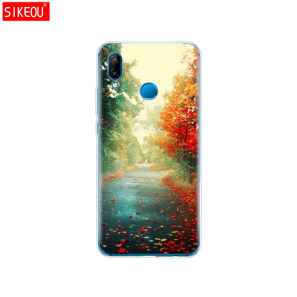 Силиконовый чехол для 5,8" huawei p 20 Lite huawei p 20 pro phone Для huawei p 20 Coque черный чехол Защитный Телефон прозрачный цветок кошки - Цвет: 12097