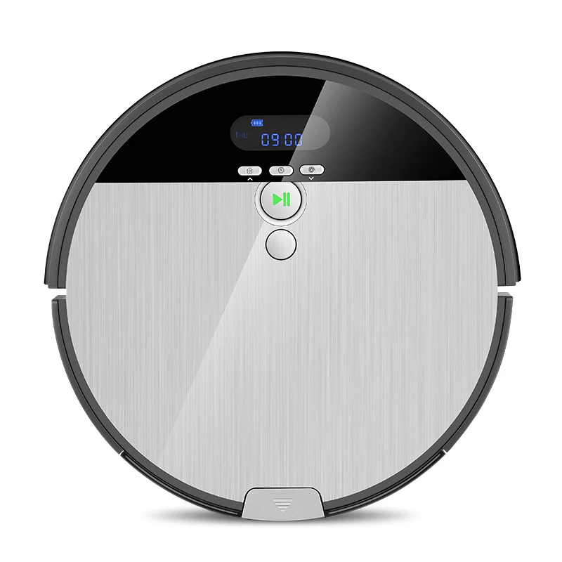 

Robot Vacuum Cleaner Sweep&Wet Mop Navigation Planned Cleaning 0.75L Dustbin Water Tank Adjustable Schedule Household