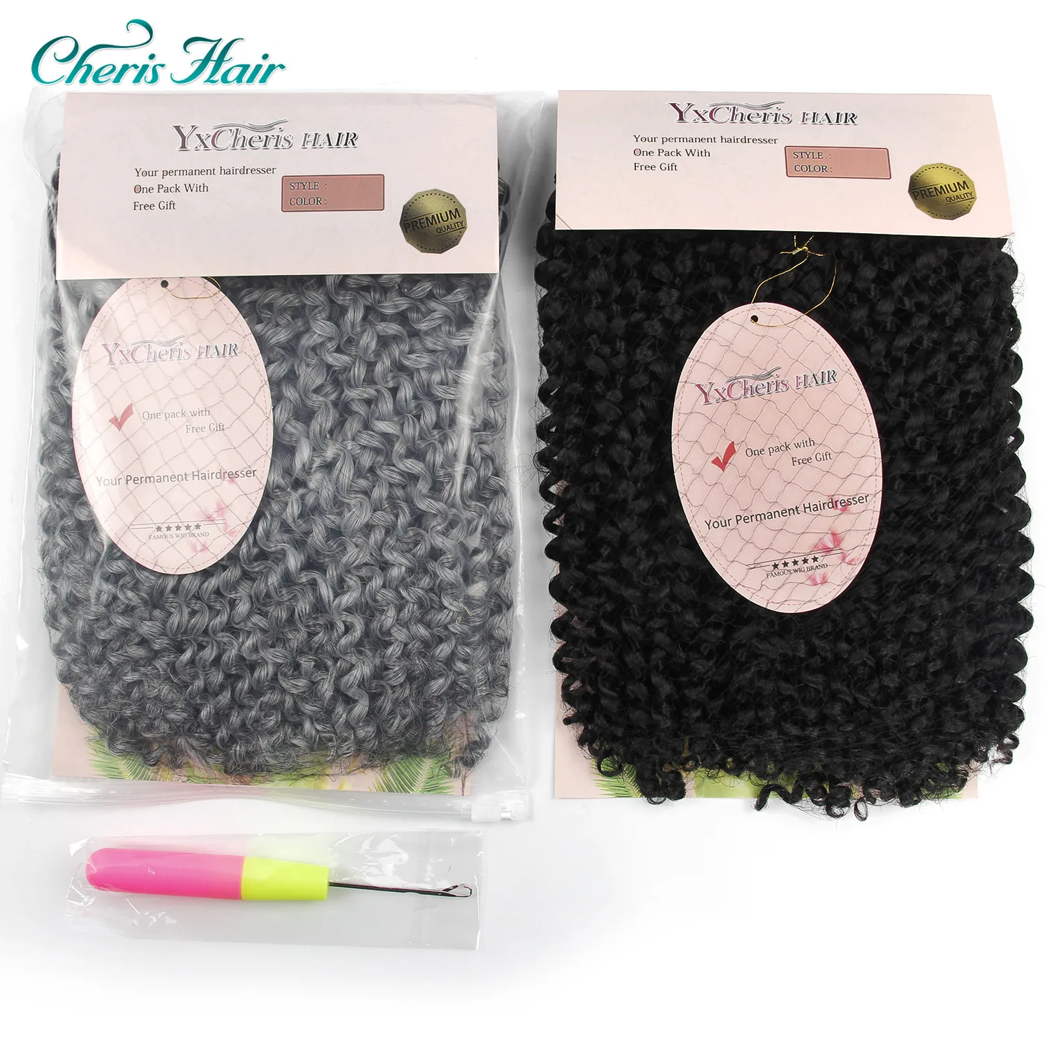 Curly Crochet braids Low Temperature Fiber 10 Inch 3strands/pack Can Be Re-model Synthetic Hair Braids