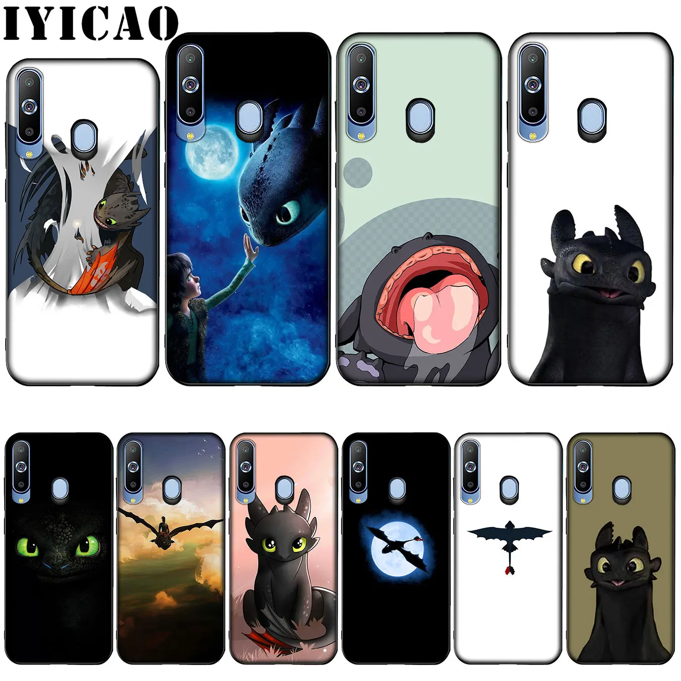 

IYICAO toothless How To Train Your Dragon Silicone Soft Case for Samsung Galaxy A10 A30 A40 A50 A70 M10 M20 M30 Cover