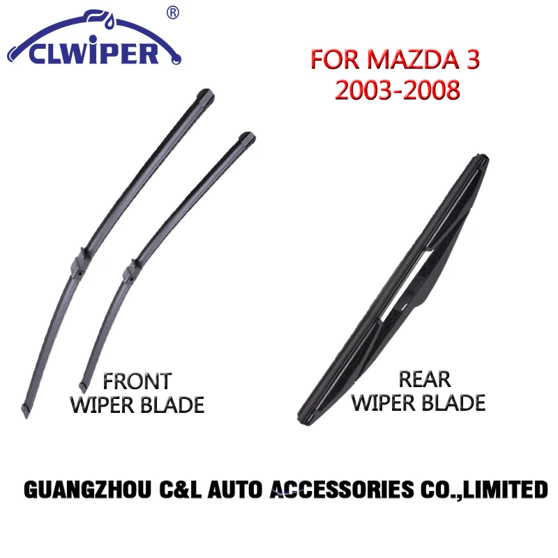 Front and Rear Wiper Blades For MAZDA 3 (2003 2008)2004 2005 2006 2007