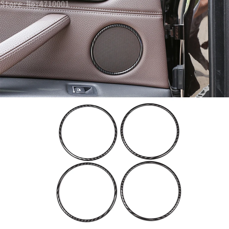 4 шт. хромированные кольца из углеродного волокна для BMW X5 F15 2014-2018 X6 F16 2015-2018 |