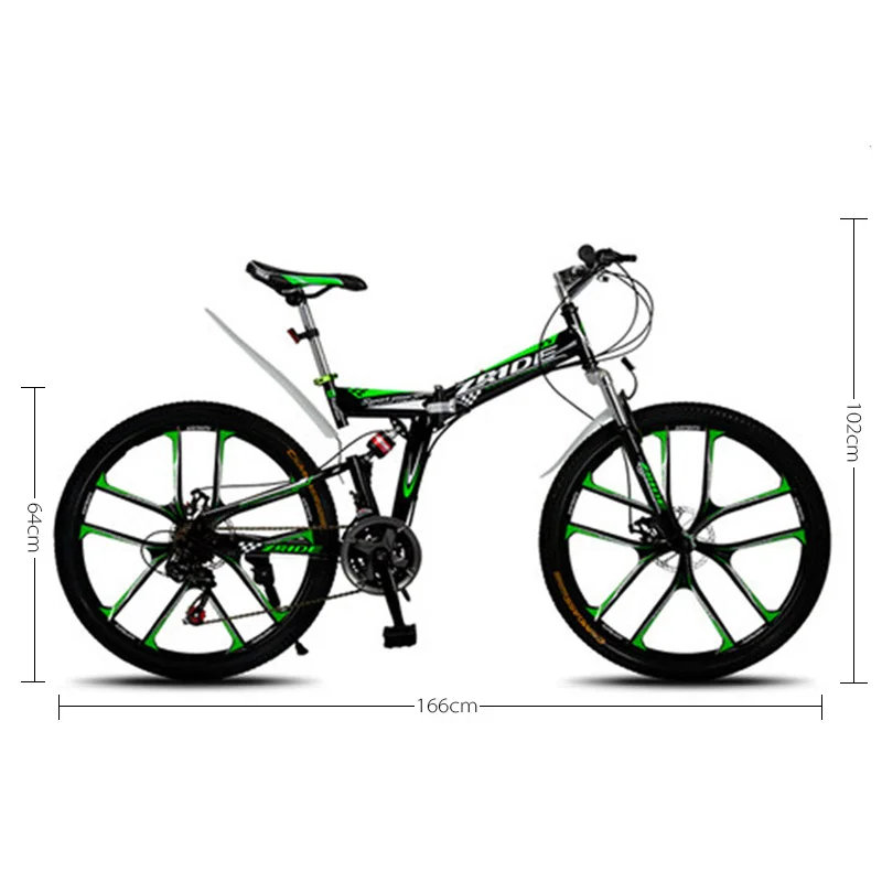 Складной горный велосипед с 26 &quot30 скоростями цельный из магниевого сплава MTB