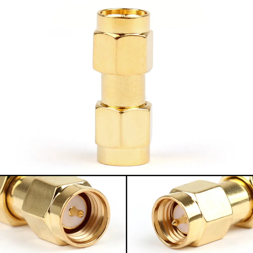 

Areyourshop SMA Male To SMA Male Plug Jack RF Connector Adapter Coupler Straight Type 10PCS 50Ohm Connector for Cables