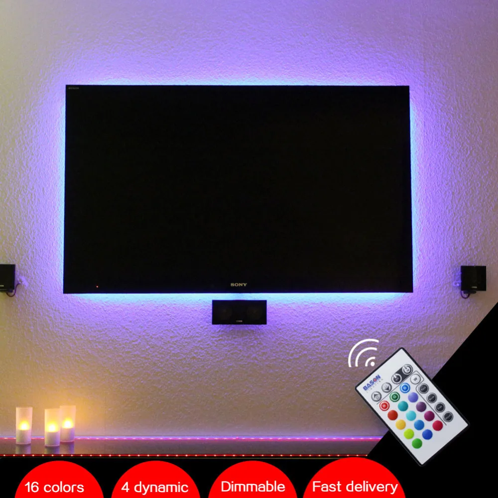 Aliexpress Led Tv BASON USB Alimenté RGB LED TV/Moniteur Rétro Éclairage LED Lumière d