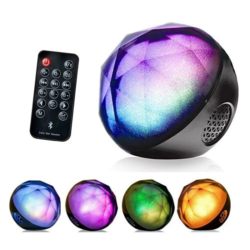 Popular Xmas Led Light Color Ball Bluetooth Speaker Multi Color Starry