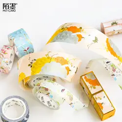 10 шт./партия kawaii васи клейкая лента Золотая scrapbooking клей наклейки декоративные ленты школьные принадлежности