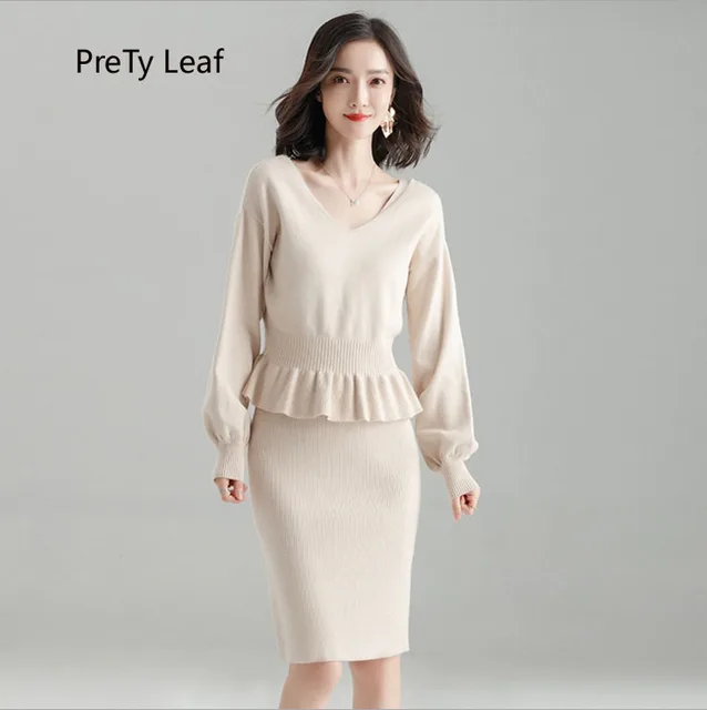 Special Offers 2018 new Korean version of the temperament package hip two-piece suit