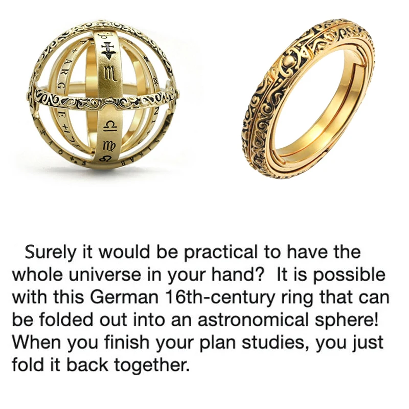Астрономическая Сфера, шар, кольцо, космическое кольцо на палец, комплекс, вращающаяся раскладушка, астрономическое кольцо, Вселенная, кольцо для влюбленных, ювелирное изделие