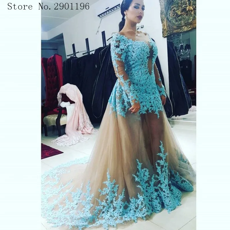 Vestidos de noche con cola desmontable Clearance