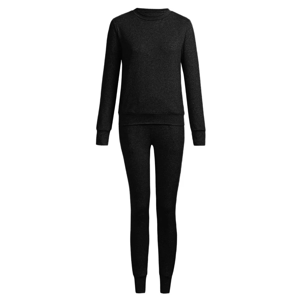 Perimedes, женский спортивный костюм из двух частей, Осень-зима, женский спортивный костюм для бега, спортивная блузка, топы, штаны, Комплекты# g40 - Цвет: Черный