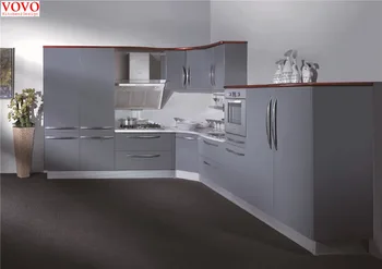 

Matte gray lacquer kitchen