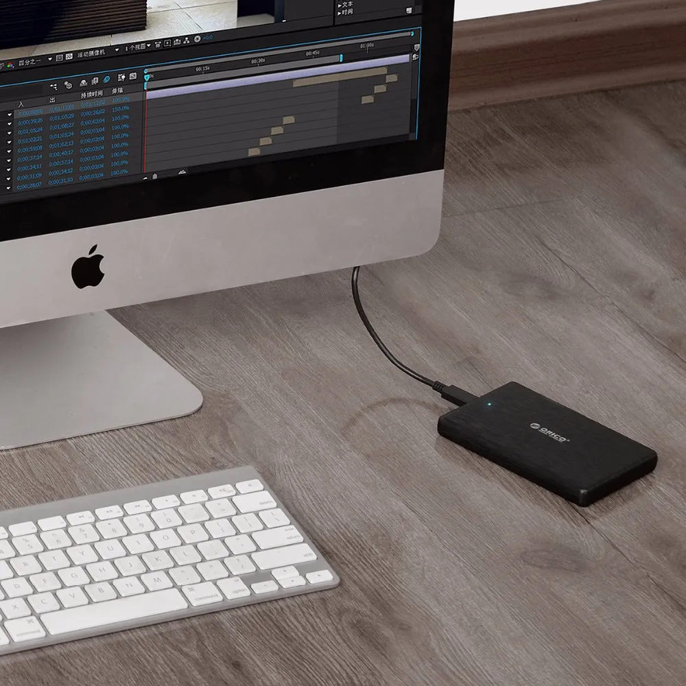 ORICO 2.5 Inch HDD Case SATA3.0 to USB 3.1 Type-C External Hard Drive Case Enclosure for 7-9.5mm HDD SSD Disk Box Support UASP case hdd external