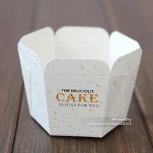 Бумажные формы для выпечки Упаковка для капкейков, одноразовые кексы квадратный пирог чашки вкладыши коробки, футляры для свадебных вечеринок