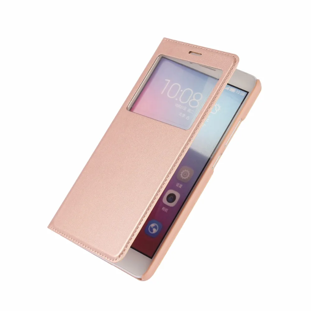 Чехол для Huawei Honor 5X fundas откидной 5 X X5 GR5 чехол с окошком просмотра ПК кожаный