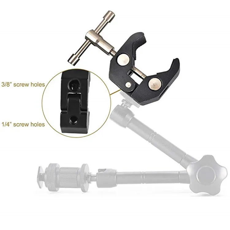 

Friction Articulating Magic Arm LCD Bracket 1/4 Hot Shoe Connector for DSLR Monitor Camcorder Flash Camera Bracket
