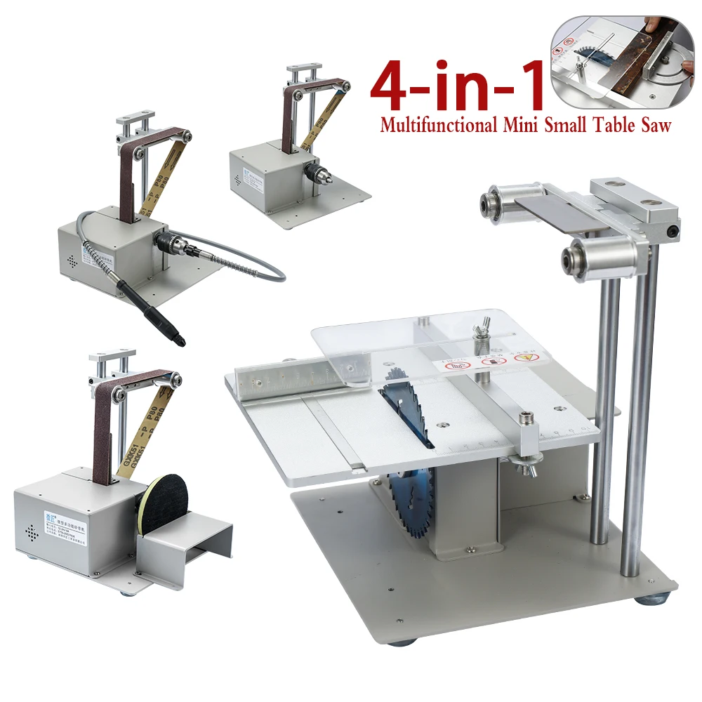 KKMOON 4-в-1 многофункциональный шлифовальный ленточный мини-станок комплект пилы ручной работы деревообрабатывающие электрические пилы, модель "Сделай своими руками", автомат для резки набор
