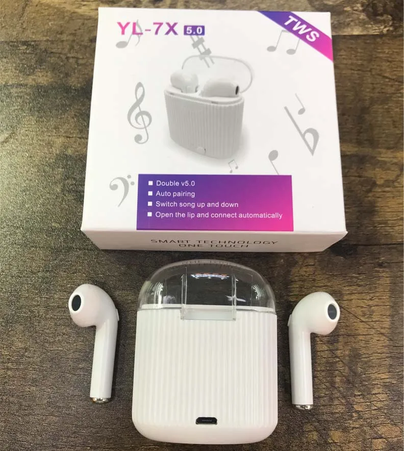 

Colorful YL-7X TWS bluetooth earbuds for iphone Bluetooth earphones BT 5.0 dual headset calling