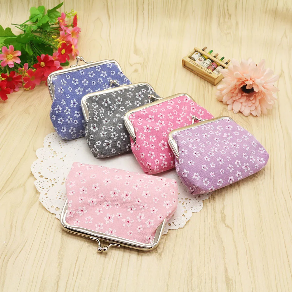 New Fashion Plain Flower Buckle Coin Purse Storage Ladies Small Bag Fresh Simple Easy To Carry Campus | Багаж и сумки