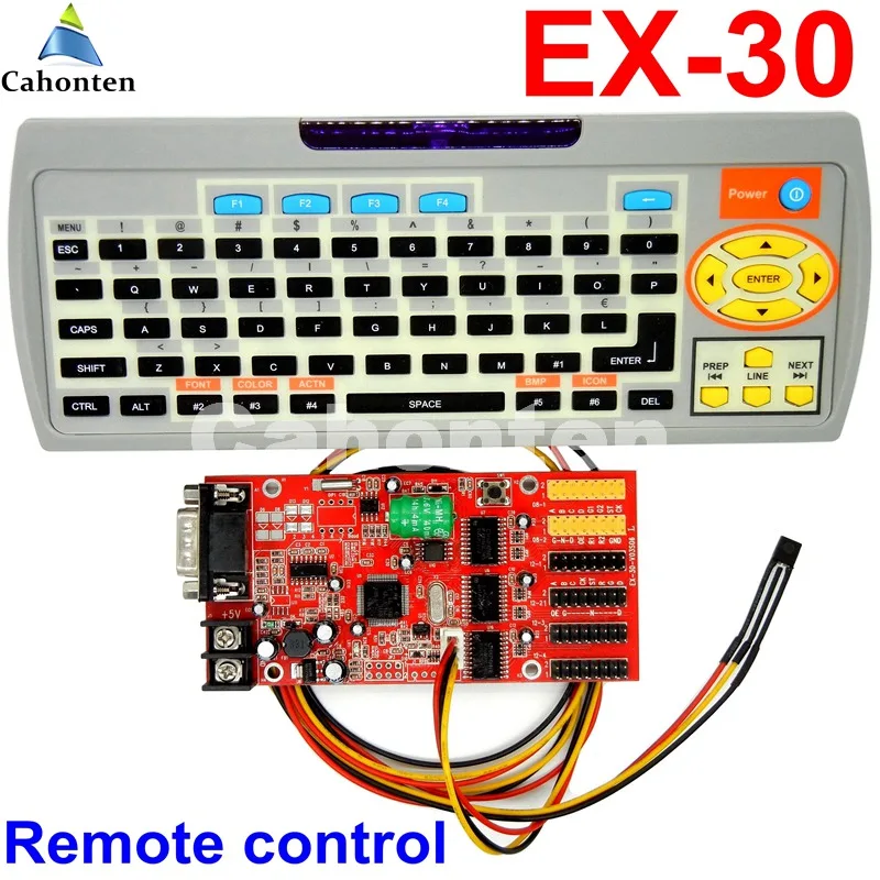 

EX-30 Remote controller p10 ,p4.75,p7.62 Remote infrared LED moving message sign control card multi-language serial port support
