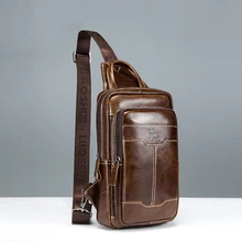 Новинка, брендовая мужская нагрудная сумка из натуральной кожи, модные сумки через плечо для мужчин, маленькая Повседневная сумка на плечо, сумки для сообщений, высокое качество