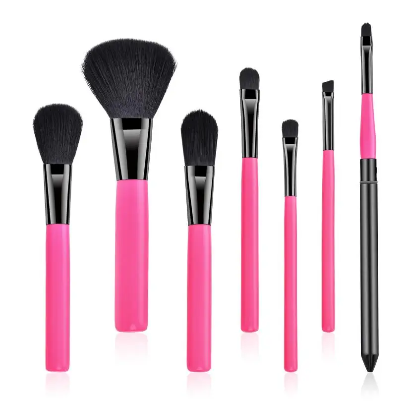 7 Pcs Makeup Brush Portable Flexible Applicator Tool Foundation Makeup