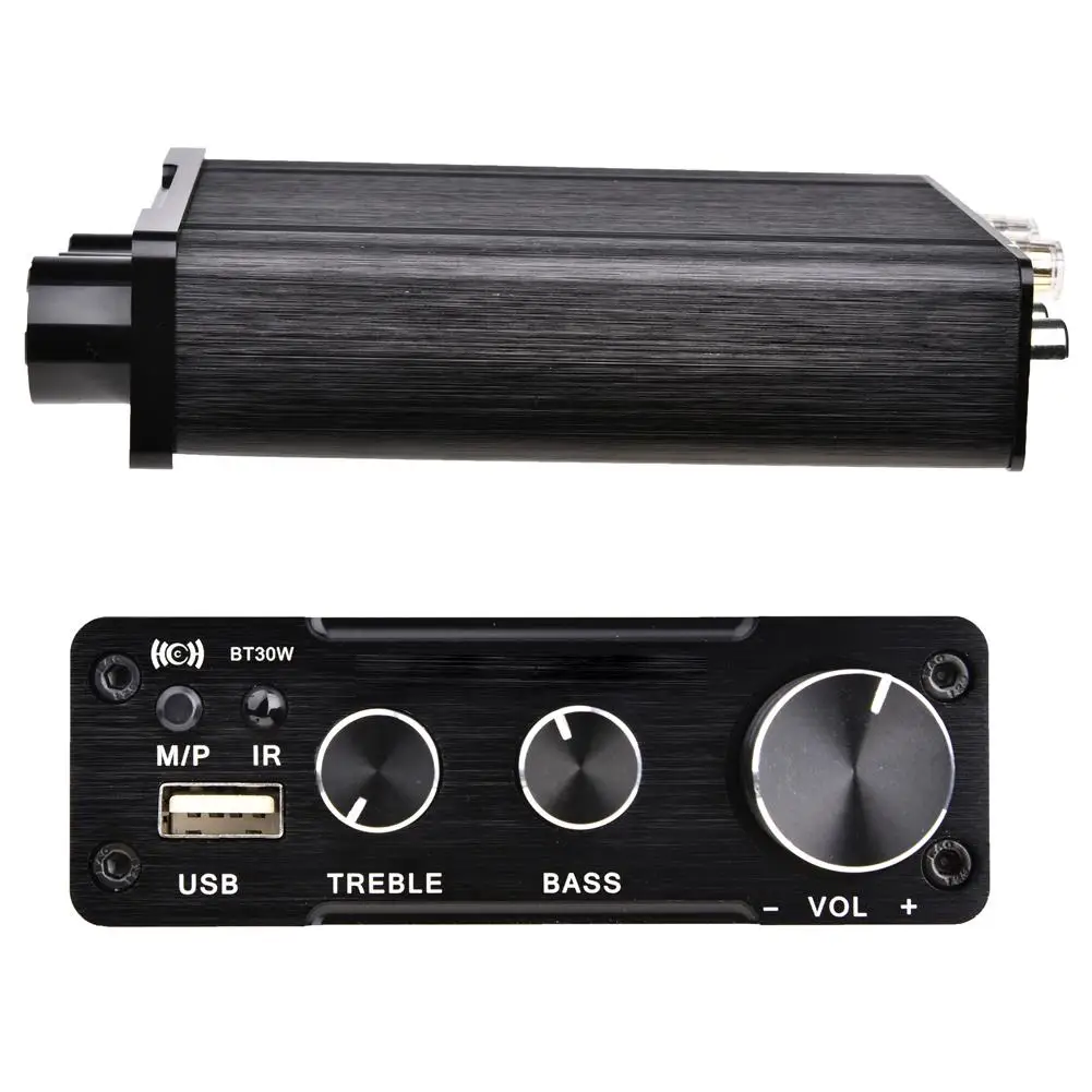 

Universal DC12-24V HiFi Audio Digital Amplifiers Lossless USB Player 2*30W Bluetooth 4.2 Power Amplifier Audio Stereo Amp