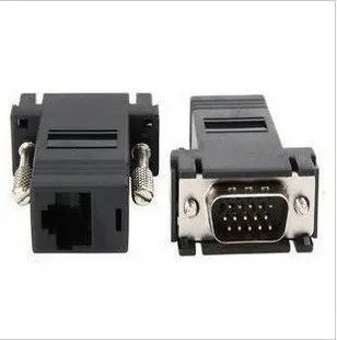 

20pcs/lot Free shipping VGA male Video Extender to CAT5 CAT6 RJ45 Cable Adapter