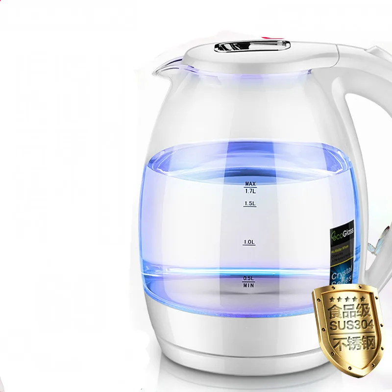 Electric kettle Household glass electric food grade 304 stainless steel boiling pot large capacity Safety Auto-Off Function Electric kettle Household glass electric food grade 304 stainless steel boiling pot large capacity Safety Auto-Off Function